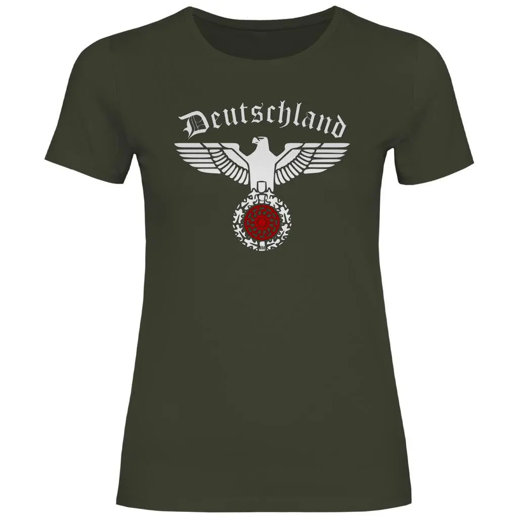 Reichsadler T-Shirt 'Schwarze Sonne' Damen PatriotenPrint