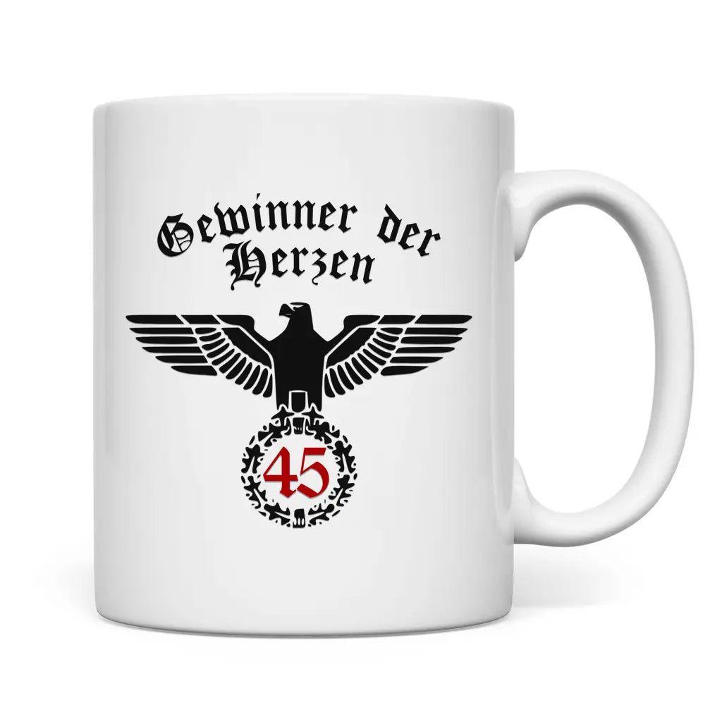 Reichsadler Tasse 'Gewinner der Herzen 45'