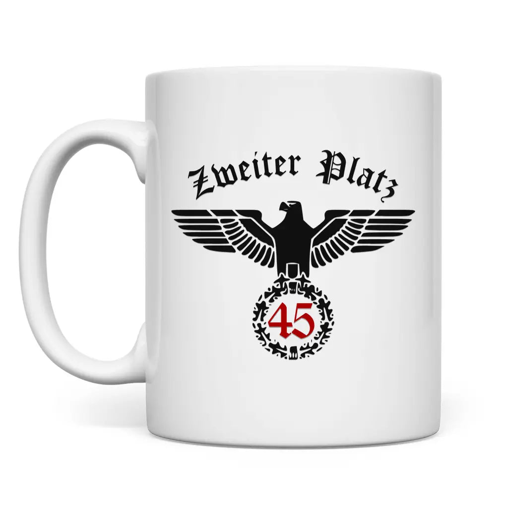 Reichsadler Tasse 'Zweiter Platz 45'