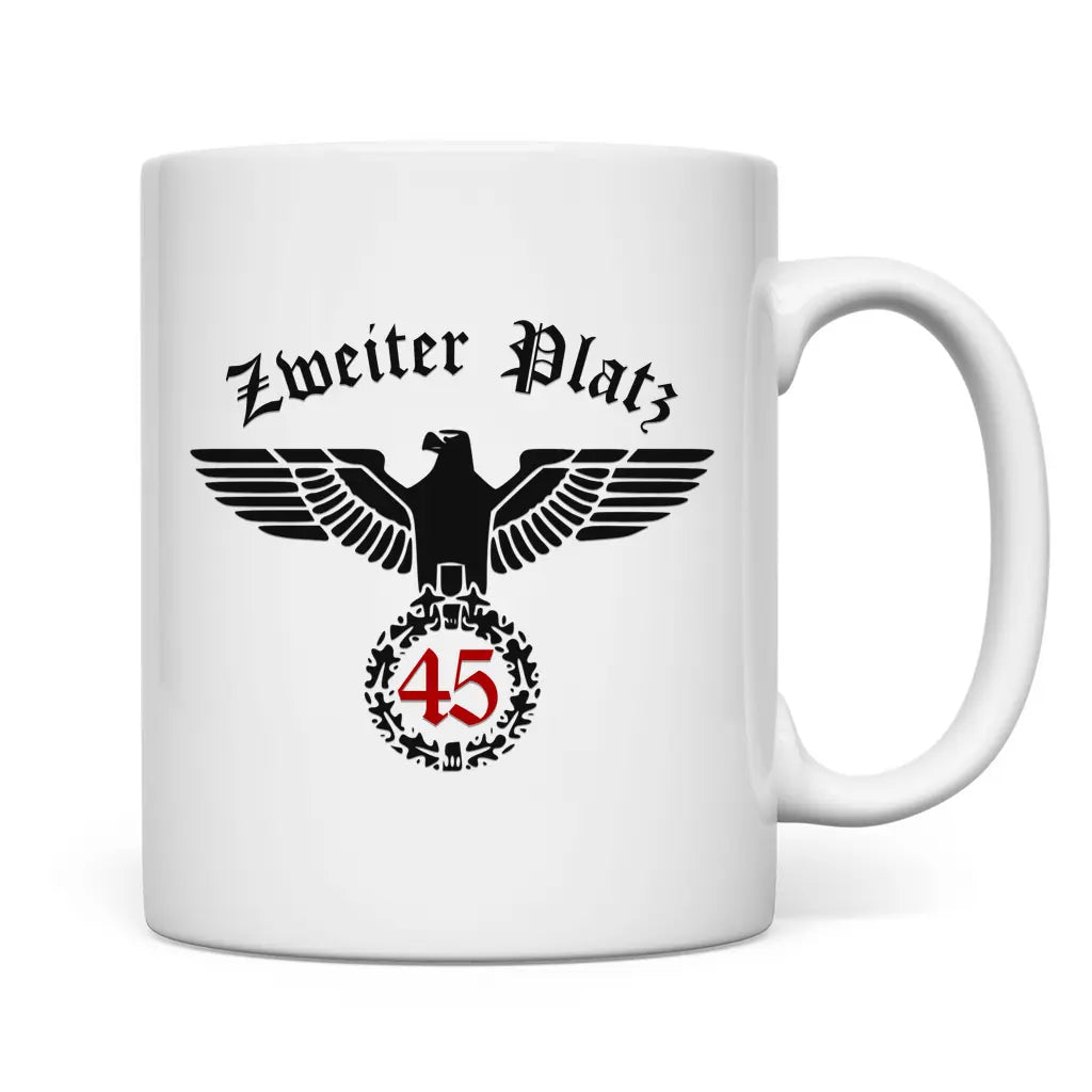 Reichsadler Tasse 'Zweiter Platz 45'