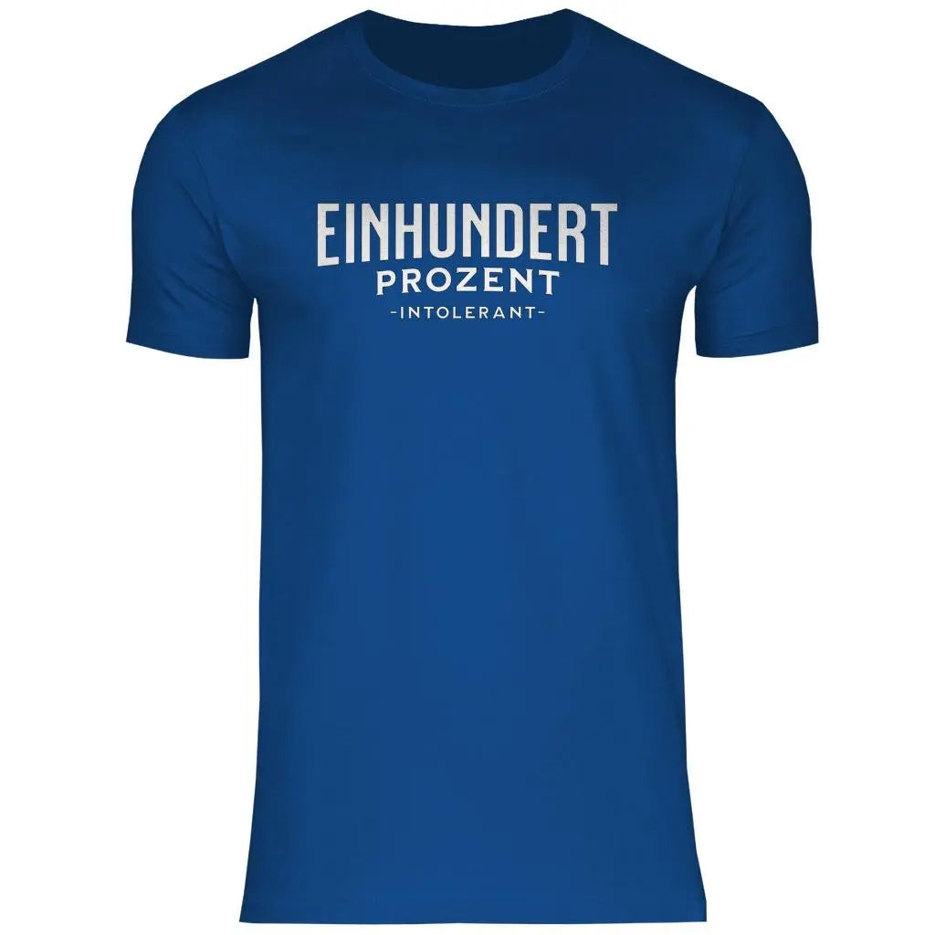 Remigration T-Shirt 'Einhundert Prozent Intolerant' Herren PatriotenPrint
