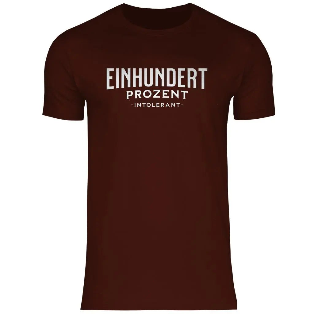 Remigration T-Shirt 'Einhundert Prozent Intolerant' Herren PatriotenPrint