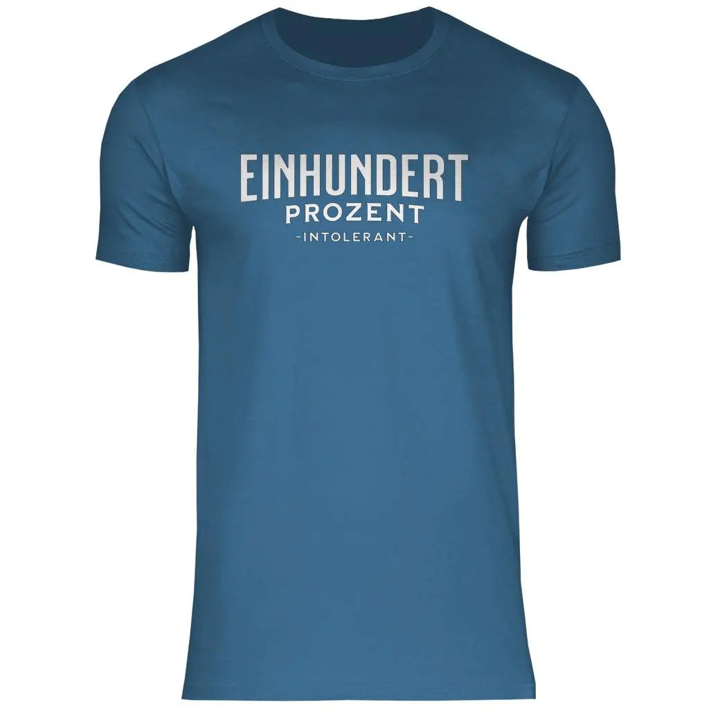 Remigration T-Shirt 'Einhundert Prozent Intolerant' Herren PatriotenPrint
