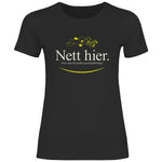Remigration T-Shirt 'Nett hier' Damen PatriotenPrint