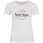 Remigration T-Shirt 'Nett hier' Damen PatriotenPrint