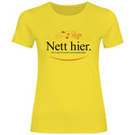 Remigration T-Shirt 'Nett hier' Damen PatriotenPrint