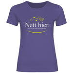 Remigration T-Shirt 'Nett hier' Damen PatriotenPrint