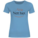 Remigration T-Shirt 'Nett hier' Damen PatriotenPrint
