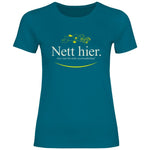 Remigration T-Shirt 'Nett hier' Damen PatriotenPrint