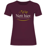 Remigration T-Shirt 'Nett hier' Damen PatriotenPrint