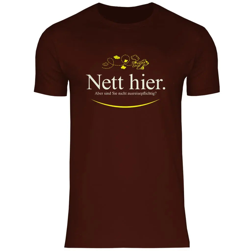 Remigration T-Shirt 'Nett hier' Herren PatriotenPrint