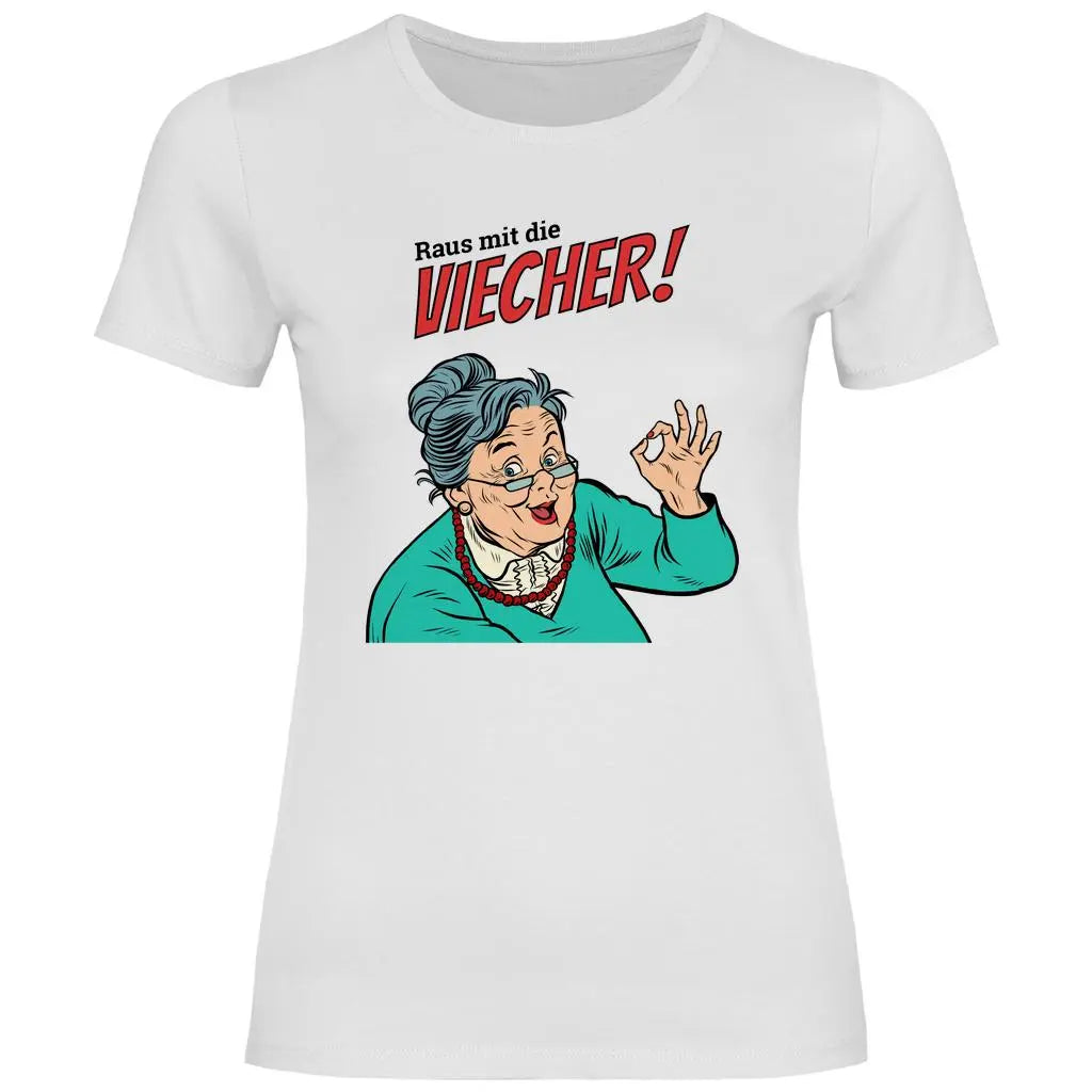 Remigration T-Shirt 'Raus mit die Viecher' Damen PatriotenPrint