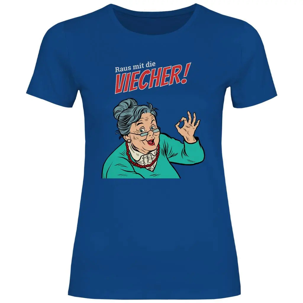 Remigration T-Shirt 'Raus mit die Viecher' Damen PatriotenPrint