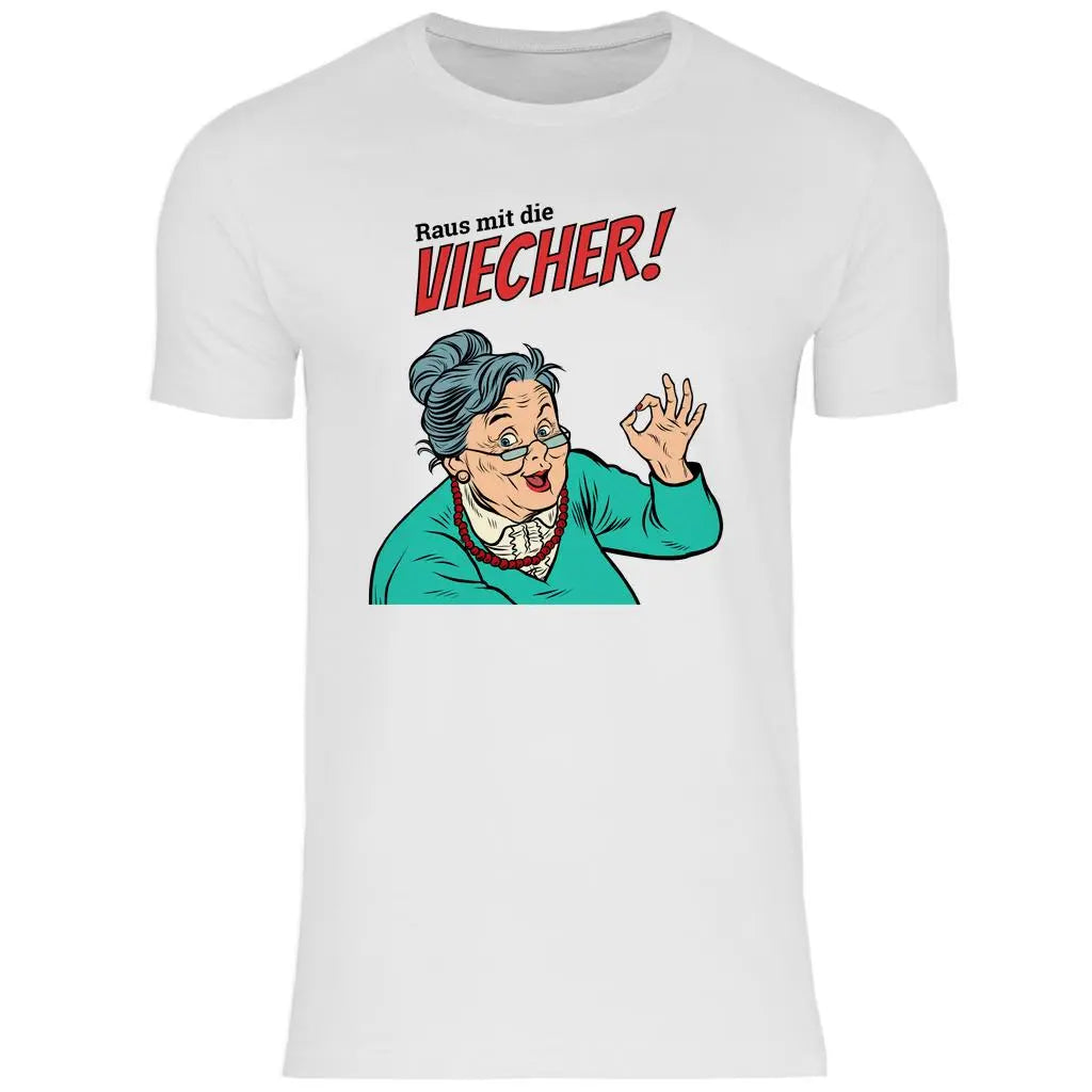Remigration T-Shirt 'Raus mit die Viecher' Herren PatriotenPrint