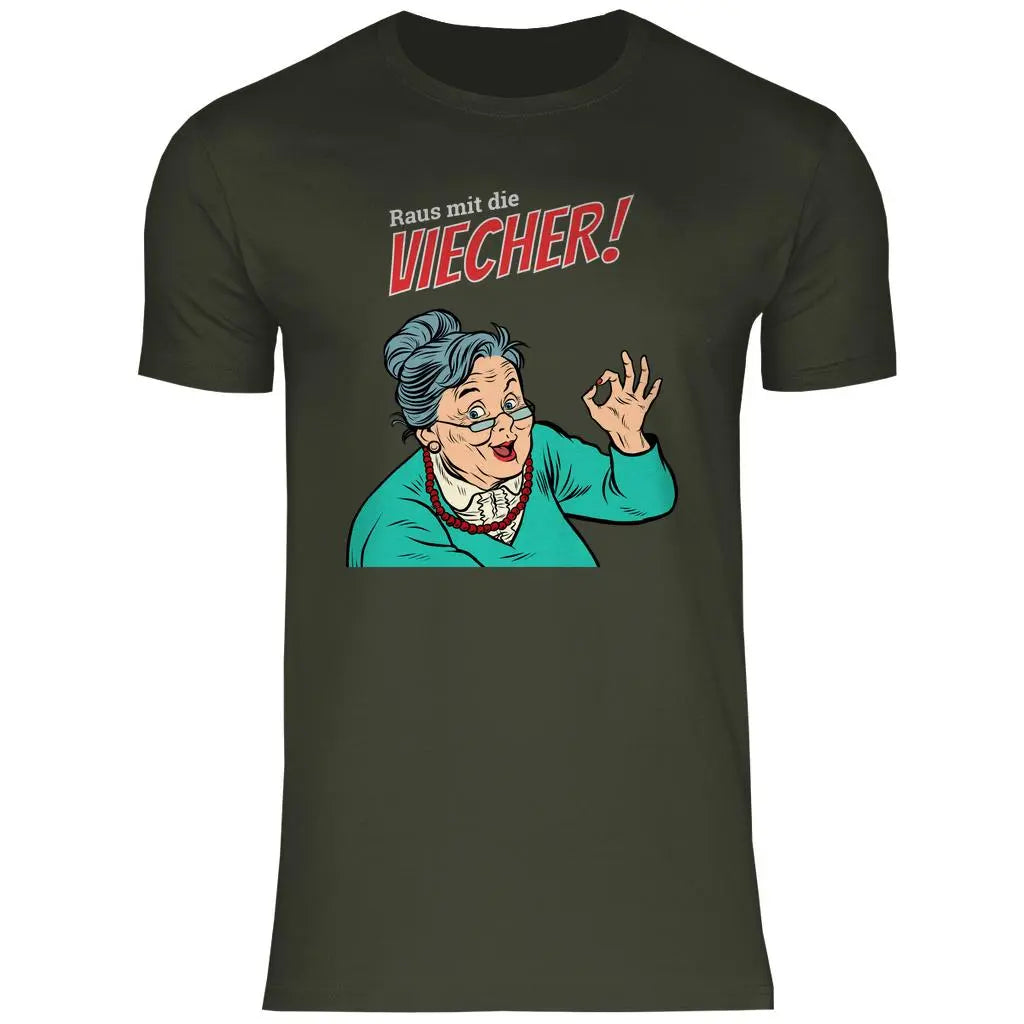 Remigration T-Shirt 'Raus mit die Viecher' Herren PatriotenPrint