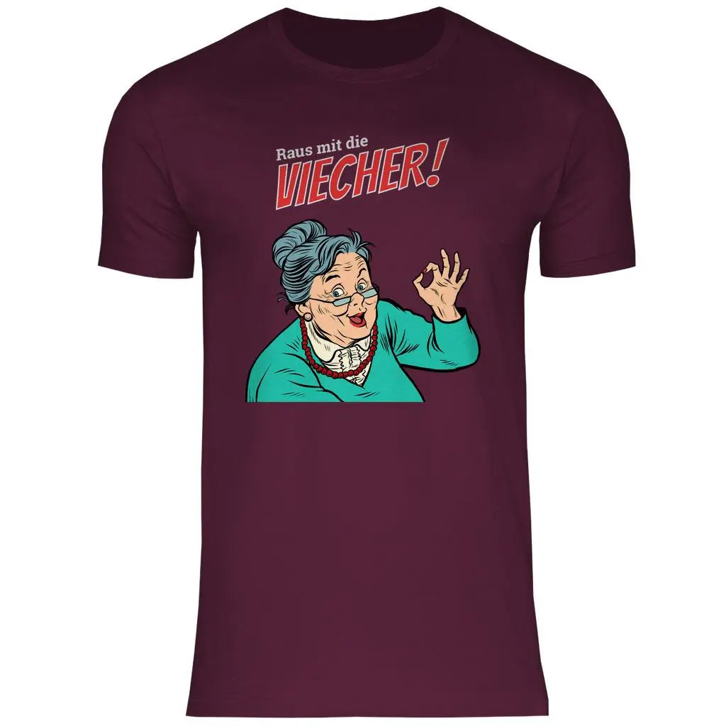 Remigration T-Shirt 'Raus mit die Viecher' Herren PatriotenPrint