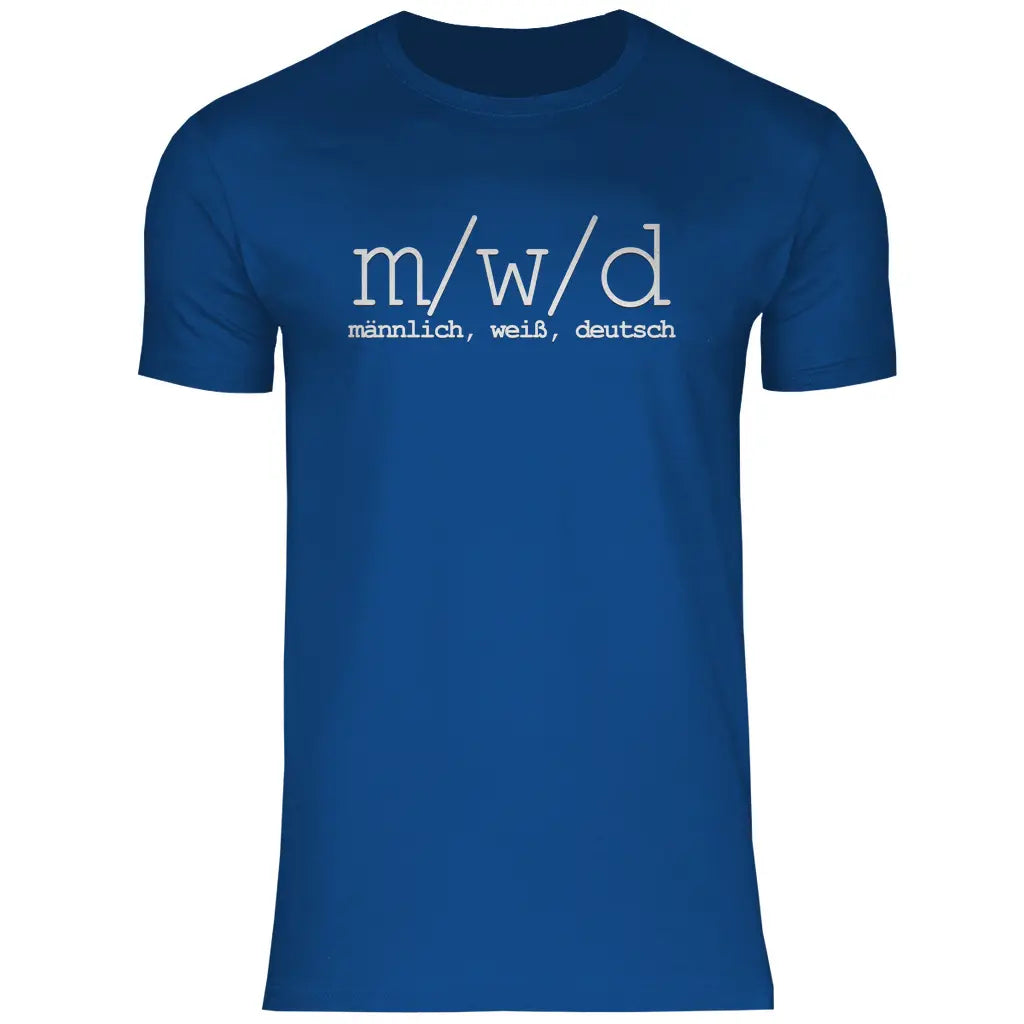 Remigration T-Shirt 'männlich weiß deutsch'