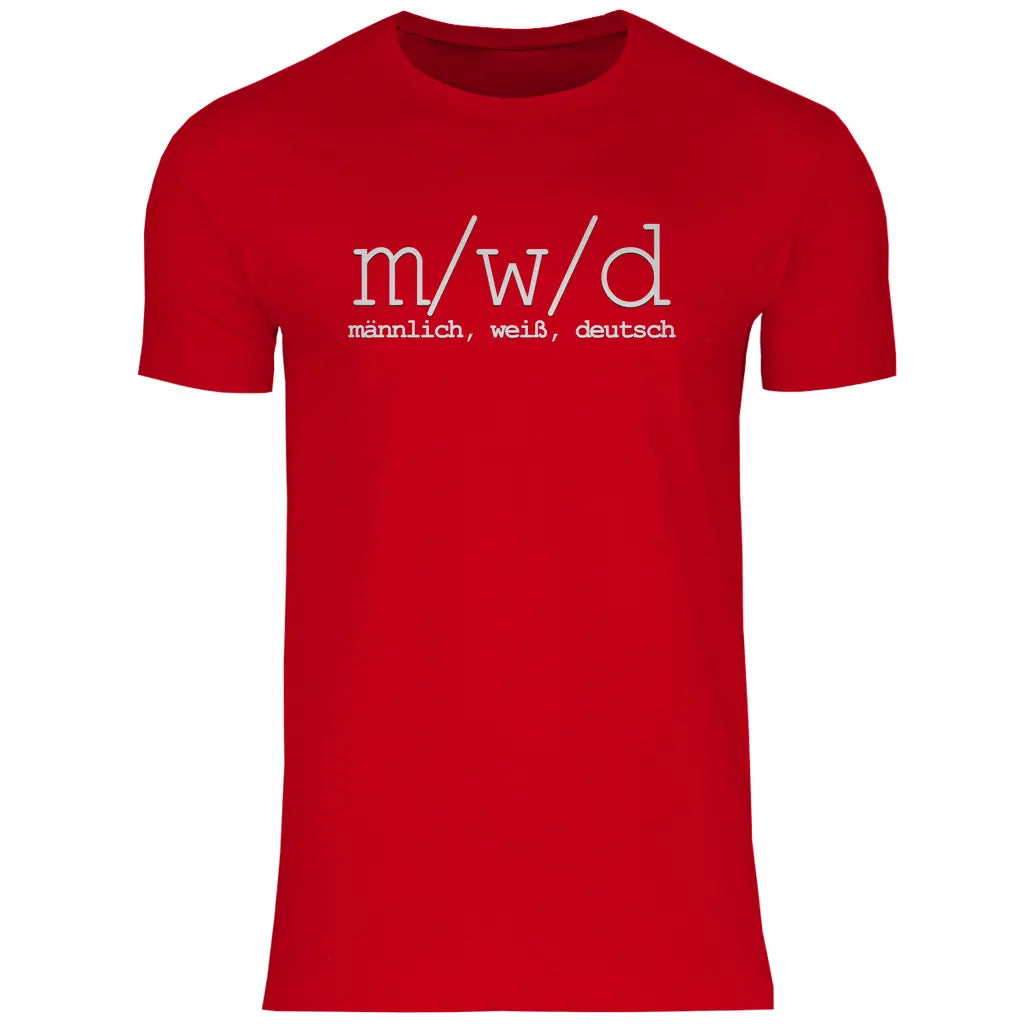 Remigration T-Shirt 'männlich weiß deutsch'