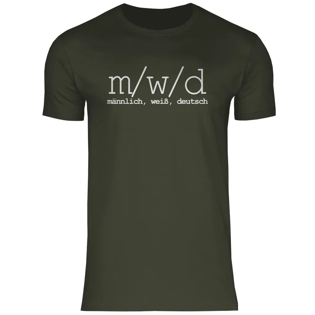 Remigration T-Shirt 'männlich weiß deutsch'