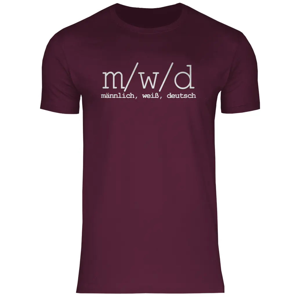 Remigration T-Shirt 'männlich weiß deutsch'