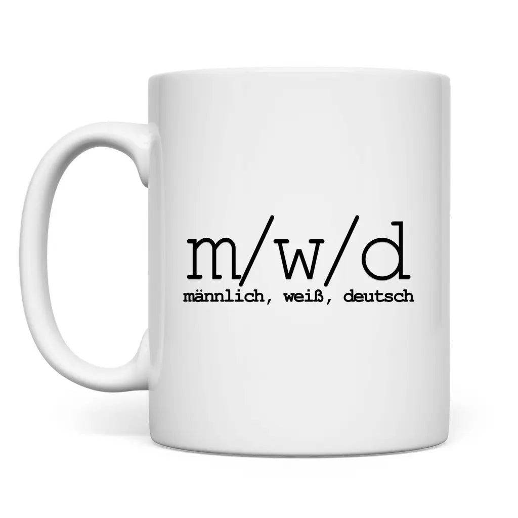 Remigration Tasse 'männlich, weiß, deutsch'