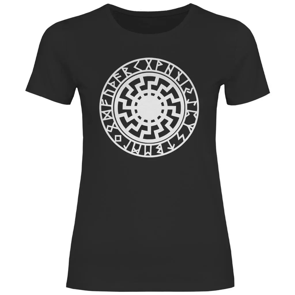 Schwarze Sonne T-Shirt Damen PatriotenPrint