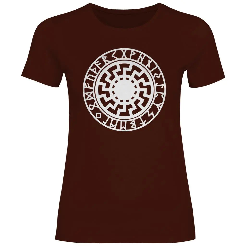 Schwarze Sonne T-Shirt Damen PatriotenPrint