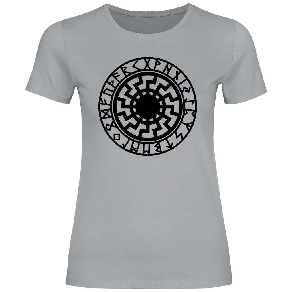 Schwarze Sonne T-Shirt Damen PatriotenPrint