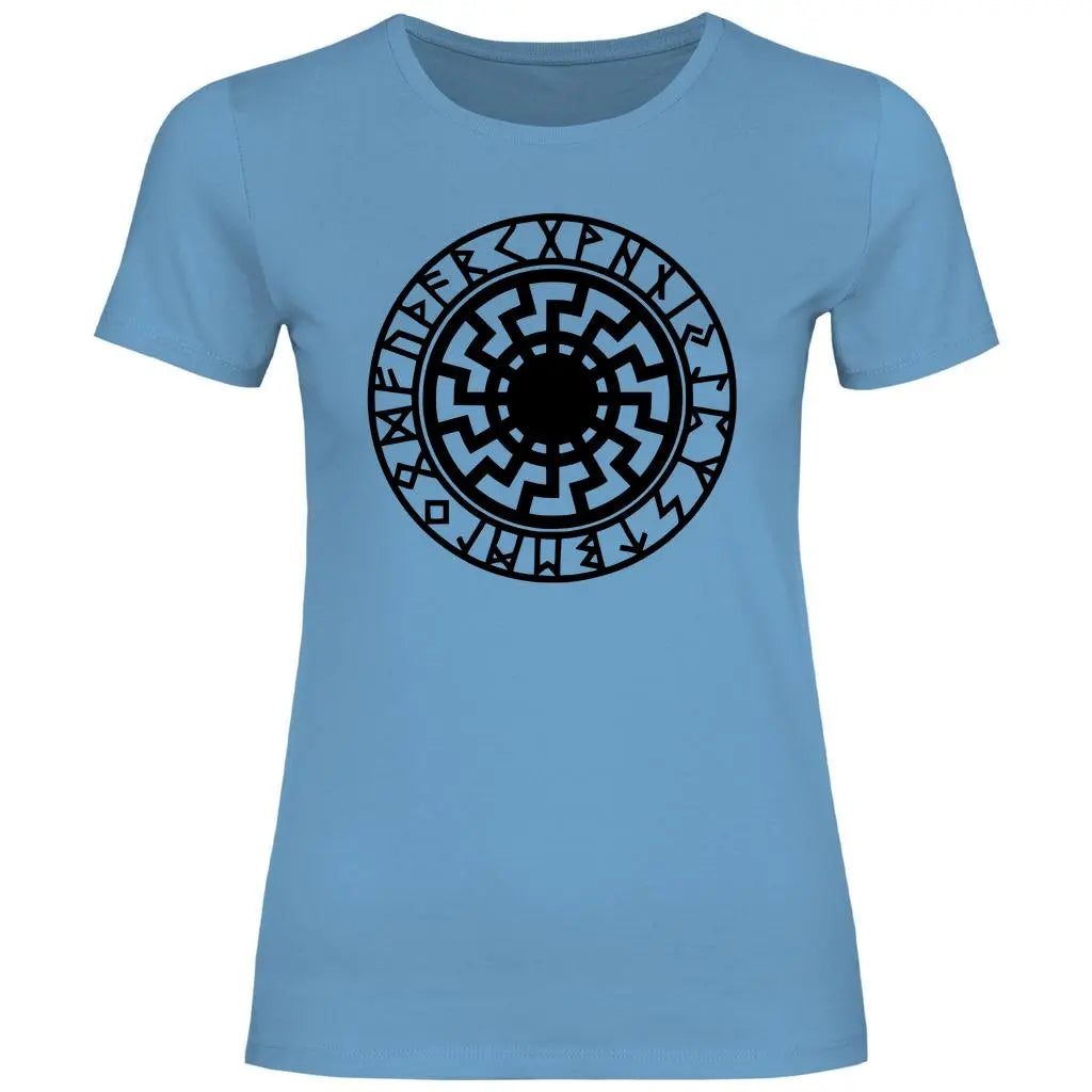 Schwarze Sonne T-Shirt Damen PatriotenPrint