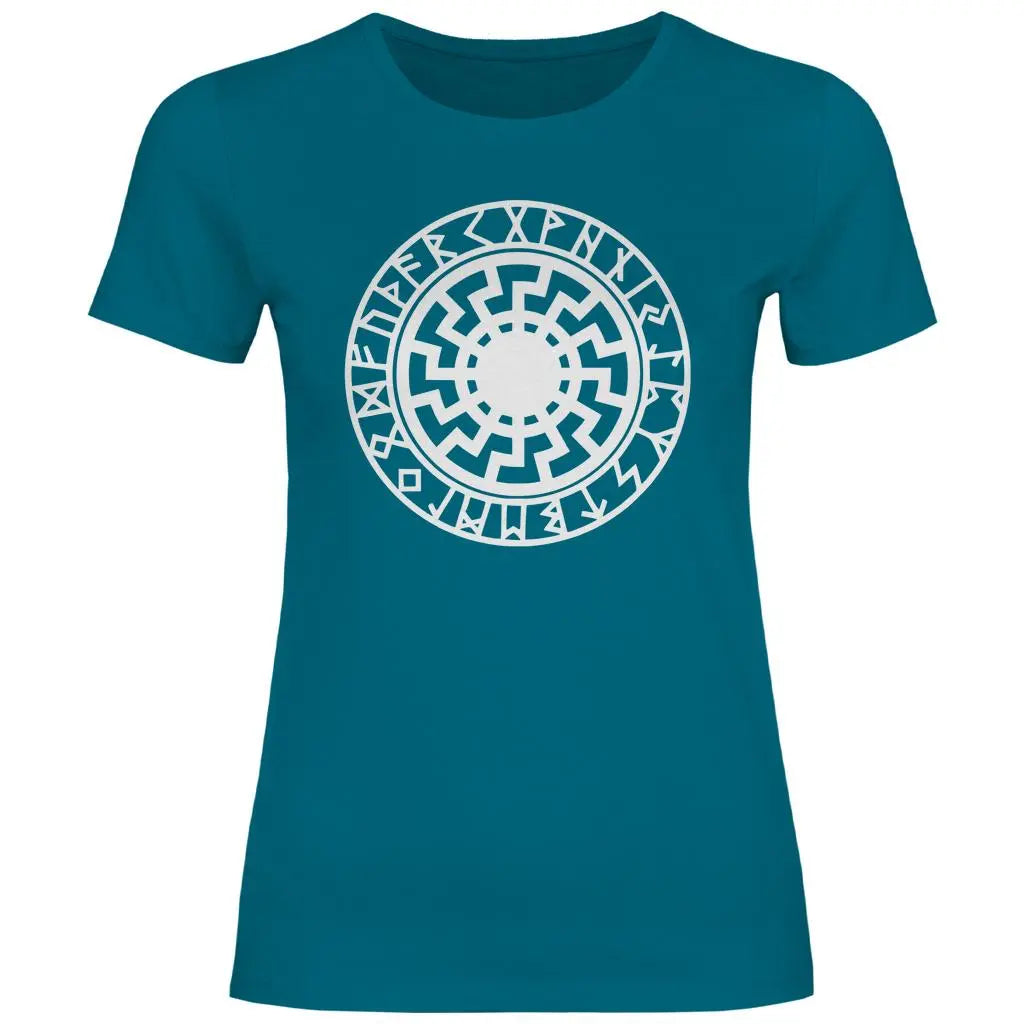 Schwarze Sonne T-Shirt Damen PatriotenPrint
