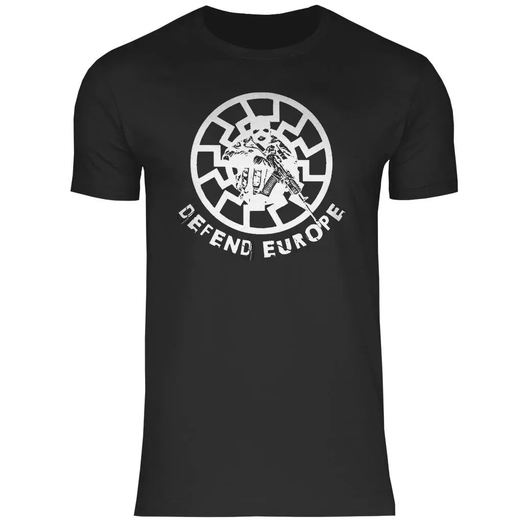 Schwarze Sonne T-Shirt 'Defend Europe' Herren PatriotenPrint