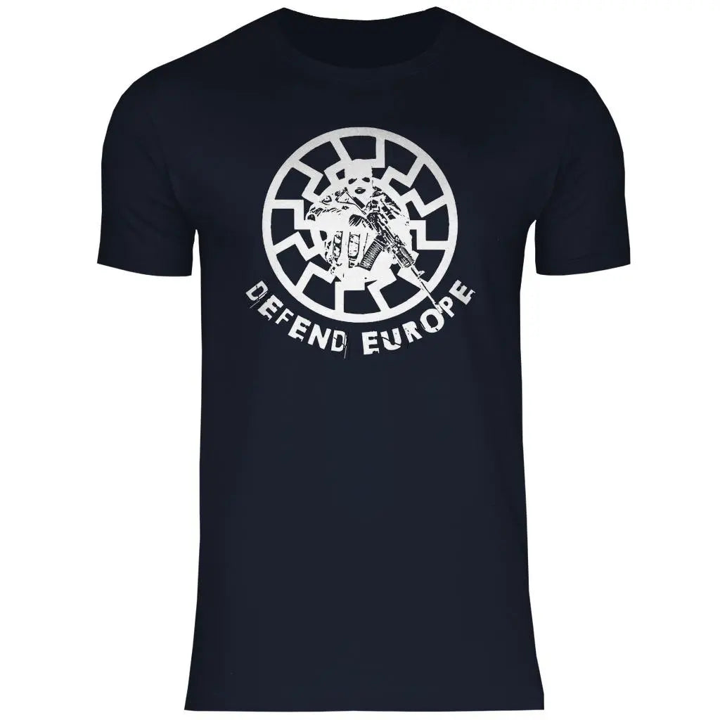 Schwarze Sonne T-Shirt 'Defend Europe' Herren PatriotenPrint