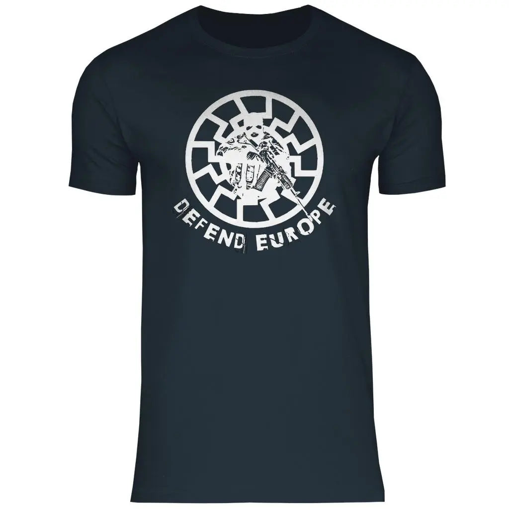 Schwarze Sonne T-Shirt 'Defend Europe' Herren PatriotenPrint