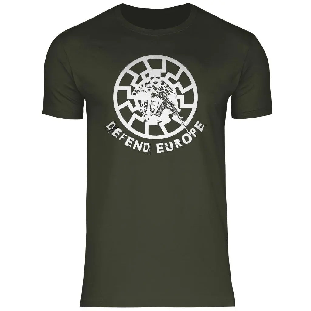 Schwarze Sonne T-Shirt 'Defend Europe' Herren PatriotenPrint