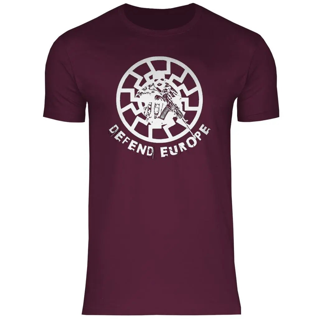 Schwarze Sonne T-Shirt 'Defend Europe' Herren PatriotenPrint