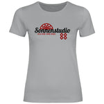 Schwarze Sonne T-Shirt 'Sonnenstudio 88' Damen
