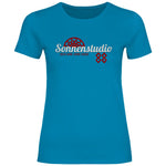 Schwarze Sonne T-Shirt 'Sonnenstudio 88' Damen