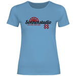 Schwarze Sonne T-Shirt 'Sonnenstudio 88' Damen