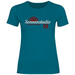 Schwarze Sonne T-Shirt 'Sonnenstudio 88' Damen