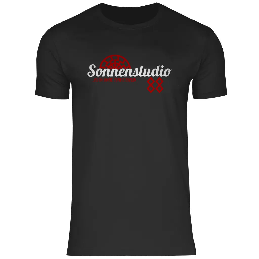 Schwarze Sonne T-Shirt 'Sonnenstudio 88' Herren
