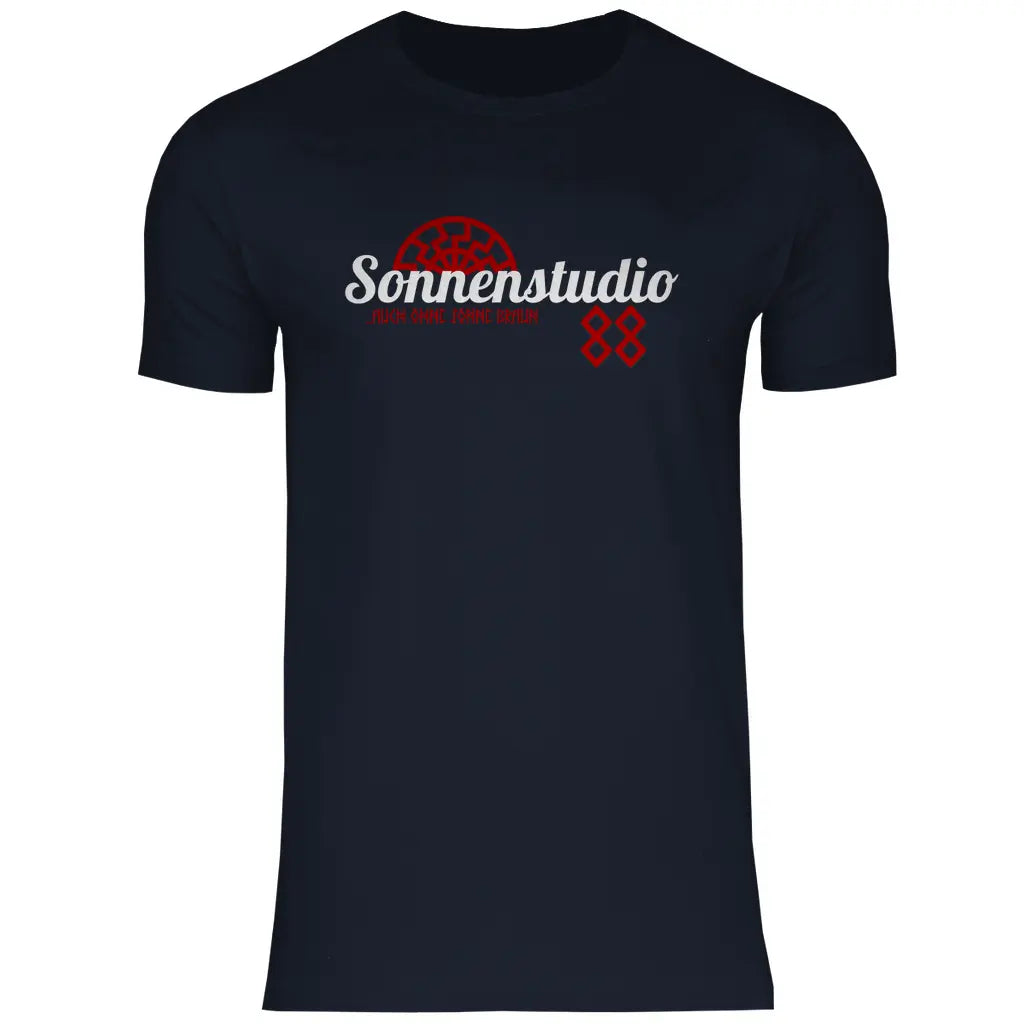 Schwarze Sonne T-Shirt 'Sonnenstudio 88' Herren