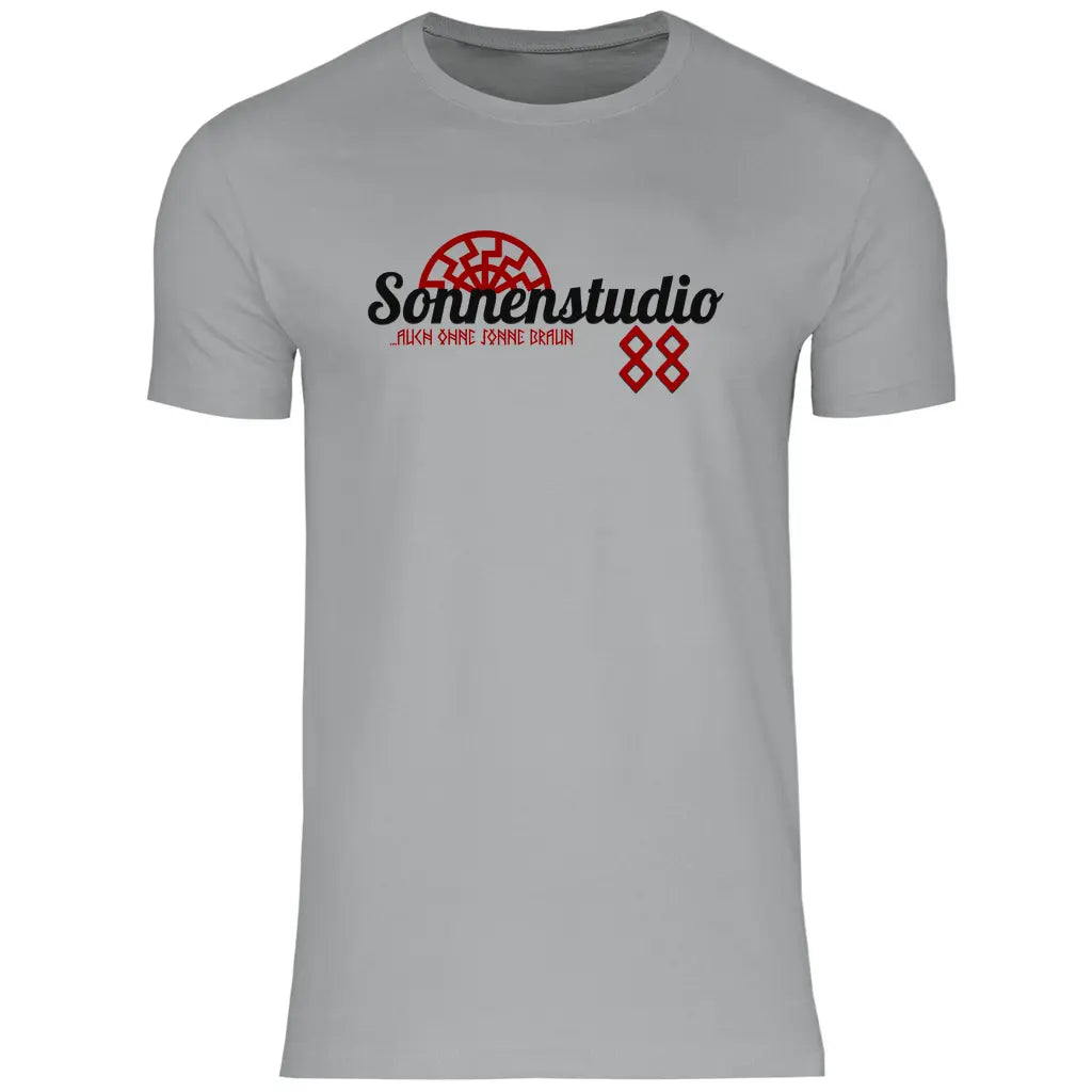 Schwarze Sonne T-Shirt 'Sonnenstudio 88' Herren