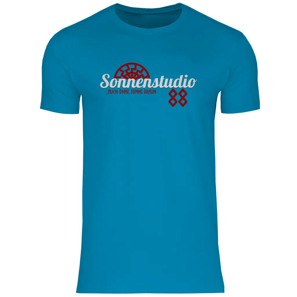 Schwarze Sonne T-Shirt 'Sonnenstudio 88' Herren