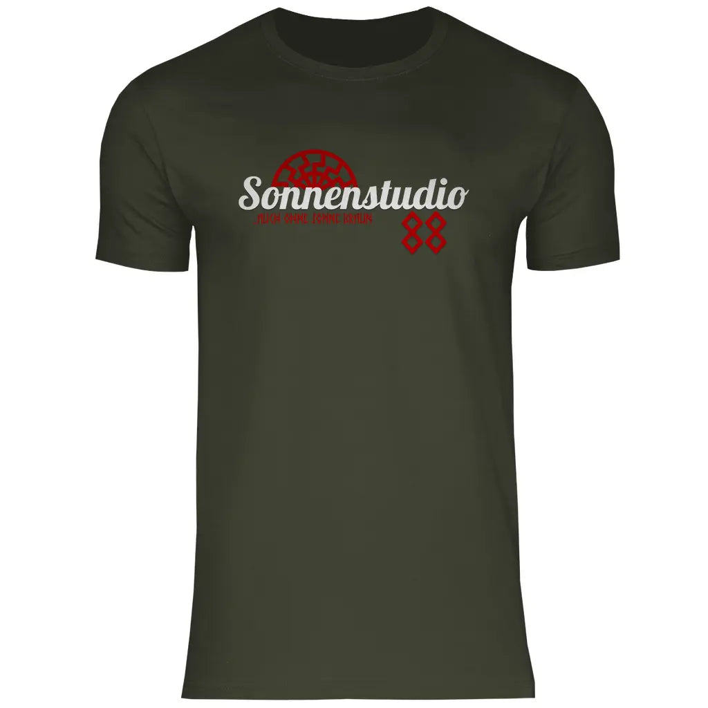 Schwarze Sonne T-Shirt 'Sonnenstudio 88' Herren