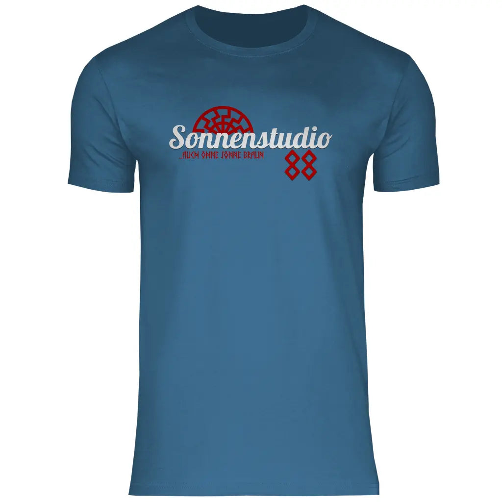 Schwarze Sonne T-Shirt 'Sonnenstudio 88' Herren