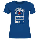 Schwarze Sonne T-Shirt 'auch ohne Sonne braun' Damen