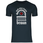 Schwarze Sonne T-Shirt 'auch ohne Sonne braun' Herren