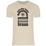 Schwarze Sonne T-Shirt 'auch ohne Sonne braun' Herren