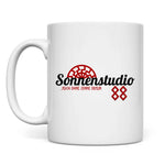 Schwarze Sonne Tasse 'Sonnenstudio 88'