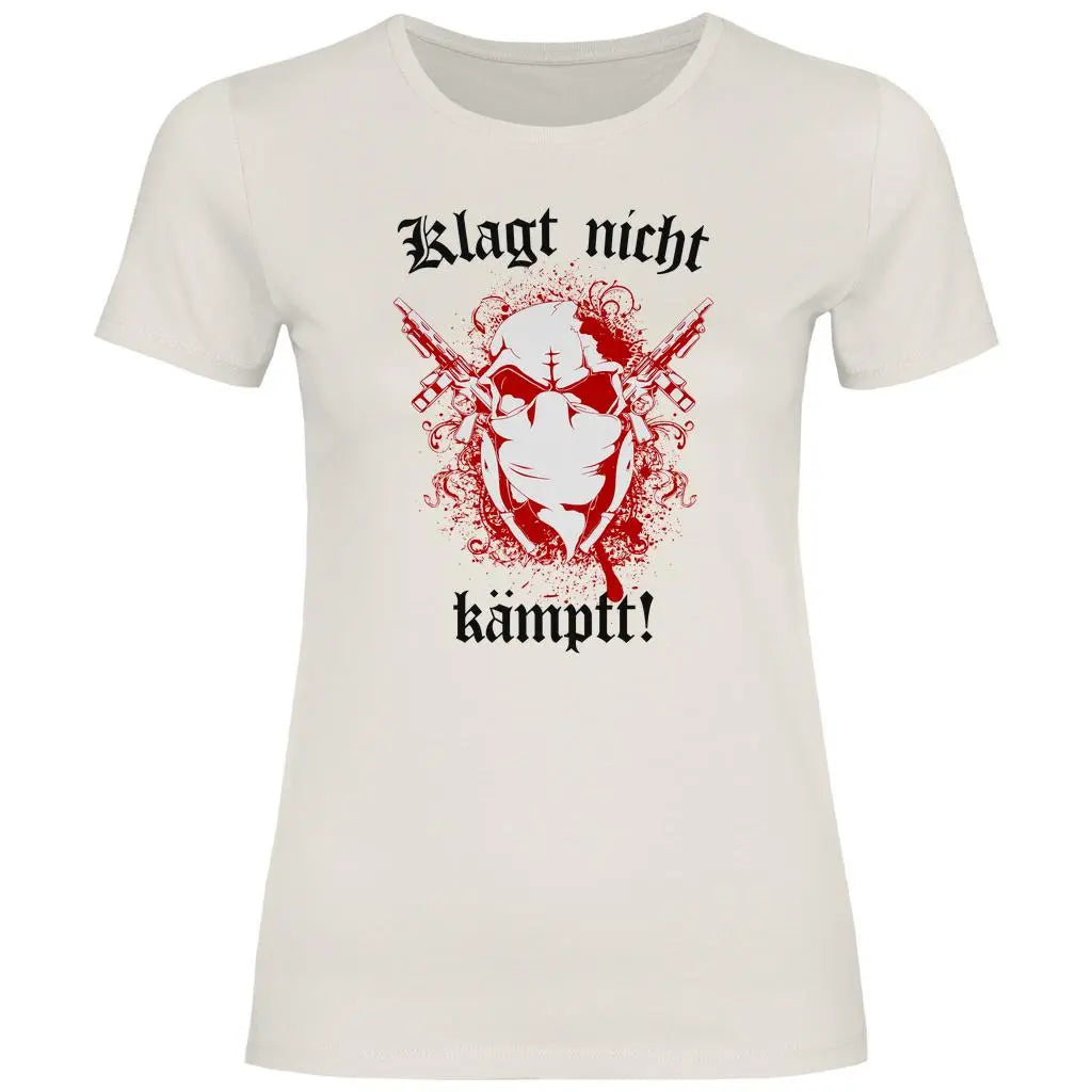 Skinhead T-Shirt 'Klagt nicht Kämpft' Damen PatriotenPrint